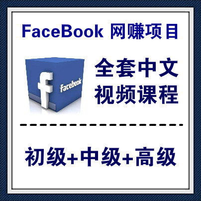 Facebook网赚项目， 纯中文视频教程，初级+中级+高级干货